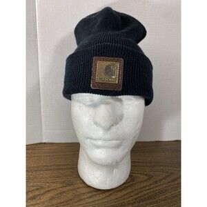 Carhartt/King Baby Studio Leather Emblem Logo Collab A18 Black Beanie 2013 Rare
